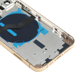 Akku-Rückseite (mit Seitentasten, Kartenfach, Power- und Lautstärke-Flexkabel und kabellosem Lademodul) für iPhone 12 Pro, For iPhone 12 Pro
