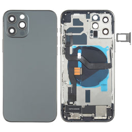 Baugruppe der hinteren Batterieabdeckung (mit Seitentasten und Lautsprecher-Klingelton und Motor sowie Kameraobjektiv und Kartenfach sowie Ein-/Aus-Taste + Lautstärketaste + Ladeanschluss und kabellosem Lademodul) für iPhone 12 Pro                     ...