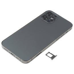 Baugruppe der hinteren Batterieabdeckung (mit Seitentasten und Lautsprecher-Klingelton und Motor sowie Kameraobjektiv und Kartenfach sowie Ein-/Aus-Taste + Lautstärketaste + Ladeanschluss und kabellosem Lademodul) für iPhone 12 Pro                     ...