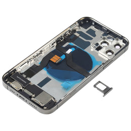 Baugruppe der hinteren Batterieabdeckung (mit Seitentasten und Lautsprecher-Klingelton und Motor sowie Kameraobjektiv und Kartenfach sowie Ein-/Aus-Taste + Lautstärketaste + Ladeanschluss und kabellosem Lademodul) für iPhone 12 Pro                     ...