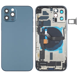 Baugruppe der hinteren Batterieabdeckung (mit Seitentasten und Lautsprecher-Klingelton und Motor sowie Kameraobjektiv und Kartenfach sowie Ein-/Aus-Taste + Lautstärketaste + Ladeanschluss und kabellosem Lademodul) für iPhone 12 Pro                     ...