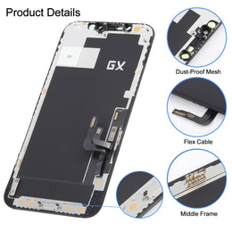 GX OLED-Material LCD-Bildschirm und Digitizer-Komplettbaugruppe für iPhone 12/12 Pro, For iPhone 12 / 12 Pro (GX Hard OLED)