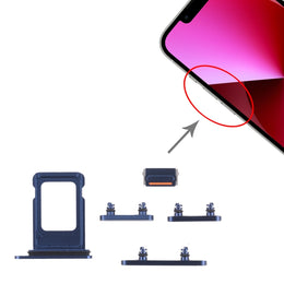 SIM-Kartenfach + SIM-Kartenfach + Seitentasten für iPhone 13, For iPhone 13(double card)