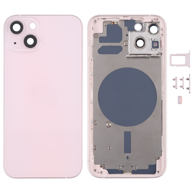 Hintere Gehäuseabdeckung mit SIM-Kartenfach, Seitentasten und Kameraobjektiv für iPhone 13, For iPhone 13(with Card Tray & Side Keys), For iPhone 13(with SIM Card Tray & Side Keys), For iPhone 13