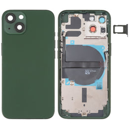 Für iPhone 13 Akku-Rückseite mit Seitentasten, Kartenfach, Power- und Lautstärke-Flexkabel und kabellosem Lademodul, For iPhone 13 (Assembly)