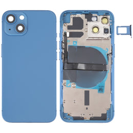 Für iPhone 13 Akku-Rückseite mit Seitentasten, Kartenfach, Power- und Lautstärke-Flexkabel und kabellosem Lademodul, For iPhone 13 (Assembly)