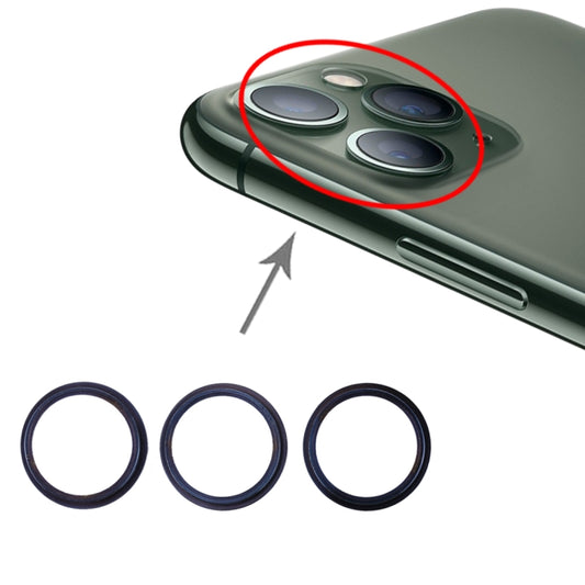 3 Stück Rückfahrkamera-Glaslinse, Metallschutzring für iPhone 11 Pro und 11 Pro Max, For iPhone 11 Pro & 11 Pro Max