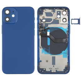 Akku-Rückseite (mit seitlichen Tasten, Kartenfach, Strom- und Lautstärke-Flexkabel und kabellosem Lademodul) für iPhone 12 Mini, For iPhone 12 Mini