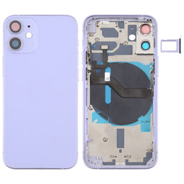Akku-Rückseite (mit seitlichen Tasten, Kartenfach, Strom- und Lautstärke-Flexkabel und kabellosem Lademodul) für iPhone 12 Mini, For iPhone 12 Mini