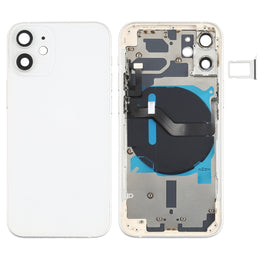 Akku-Rückseite (mit seitlichen Tasten, Kartenfach, Strom- und Lautstärke-Flexkabel und kabellosem Lademodul) für iPhone 12 Mini, For iPhone 12 Mini