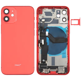 Baugruppe der hinteren Batterieabdeckung (mit seitlichen Tasten, Lautsprecher, Klingelton, Motor, Kameraobjektiv, Kartenfach, Ein-/Aus-Taste, Lautstärketaste, Ladeanschluss und kabellosem Lademodul) für iPhone 12 Mini, For iPhone 12 Mini (Assembly)