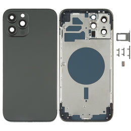 Hintere Gehäuseabdeckung mit SIM-Kartenfach, Seitentasten und Kameraobjektiv für iPhone 12 Pro Max, For iPhone 12 Pro Max(with Card Tray & Side Keys), For iPhone 12 Pro Max(with SIM Card Tray & Side Keys)