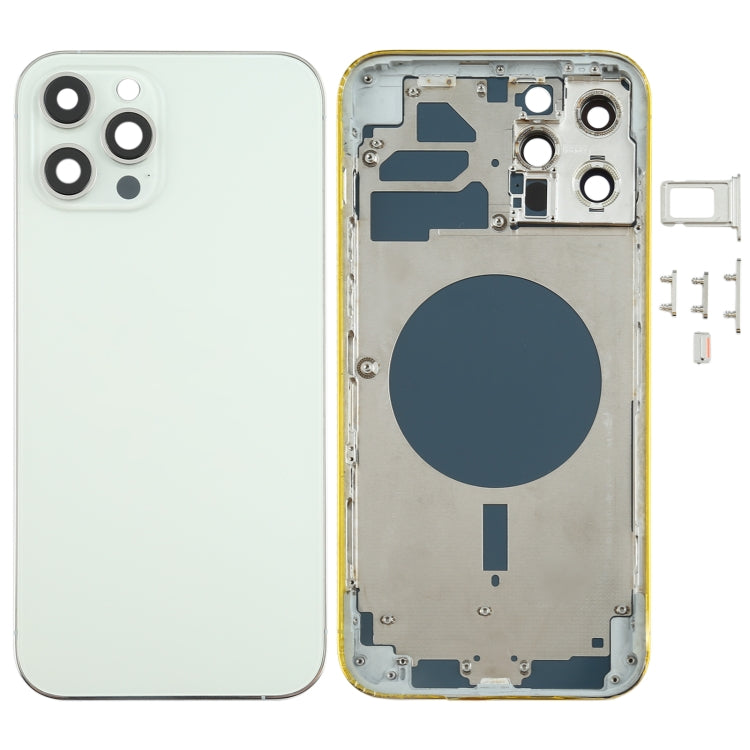 Hintere Gehäuseabdeckung mit SIM-Kartenfach, Seitentasten und Kameraobjektiv für iPhone 12 Pro Max, For iPhone 12 Pro Max(with Card Tray & Side Keys), For iPhone 12 Pro Max(with SIM Card Tray & Side Keys)