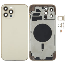 Hintere Gehäuseabdeckung mit SIM-Kartenfach, Seitentasten und Kameraobjektiv für iPhone 12 Pro Max, For iPhone 12 Pro Max(with Card Tray & Side Keys), For iPhone 12 Pro Max(with SIM Card Tray & Side Keys)