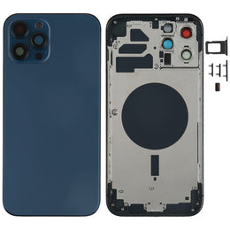 Hintere Gehäuseabdeckung mit SIM-Kartenfach, Seitentasten und Kameraobjektiv für iPhone 12 Pro Max, For iPhone 12 Pro Max(with Card Tray & Side Keys), For iPhone 12 Pro Max(with SIM Card Tray & Side Keys)