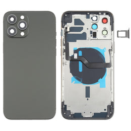 Akku-Rückseite (mit seitlichen Tasten, Kartenfach, Strom- und Lautstärke-Flexkabel und kabellosem Lademodul) für iPhone 12 Pro Max, For iPhone 12 Pro Max