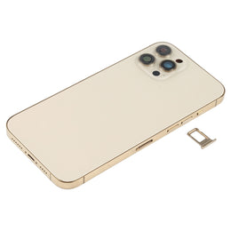 Akku-Rückseite (mit seitlichen Tasten, Kartenfach, Strom- und Lautstärke-Flexkabel und kabellosem Lademodul) für iPhone 12 Pro Max, For iPhone 12 Pro Max