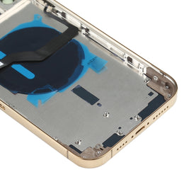 Akku-Rückseite (mit seitlichen Tasten, Kartenfach, Strom- und Lautstärke-Flexkabel und kabellosem Lademodul) für iPhone 12 Pro Max, For iPhone 12 Pro Max