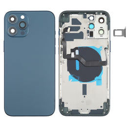Akku-Rückseite (mit seitlichen Tasten, Kartenfach, Strom- und Lautstärke-Flexkabel und kabellosem Lademodul) für iPhone 12 Pro Max, For iPhone 12 Pro Max