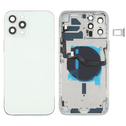 Akku-Rückseite (mit seitlichen Tasten, Kartenfach, Strom- und Lautstärke-Flexkabel und kabellosem Lademodul) für iPhone 12 Pro Max, For iPhone 12 Pro Max