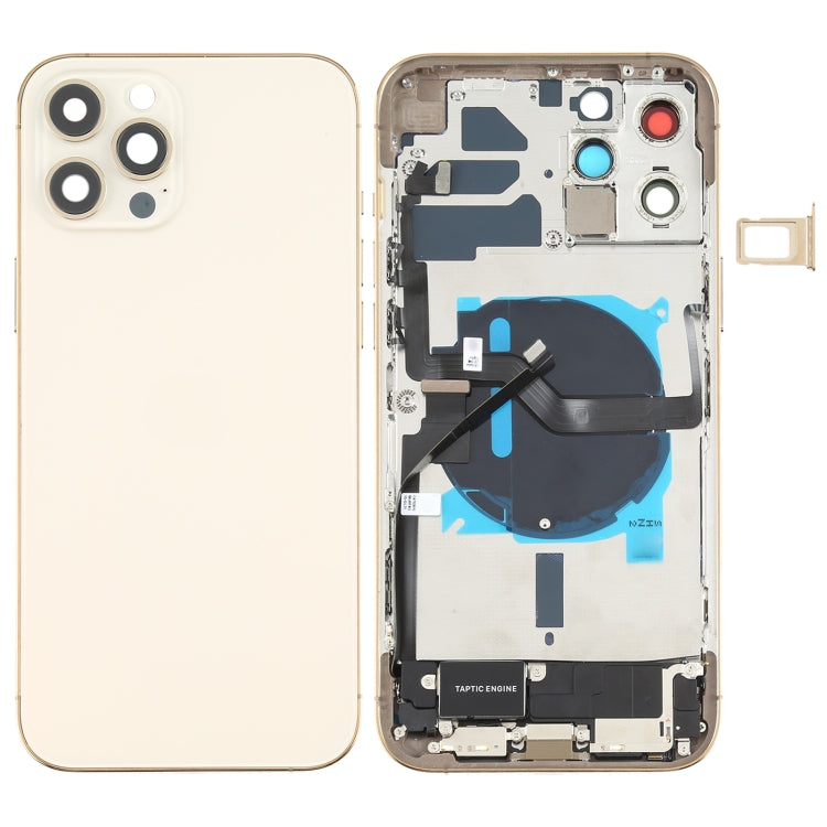 Baugruppe der hinteren Akkuabdeckung (mit Seitentasten, Lautsprecher, Klingelton, Motor, Kameraobjektiv, Kartenfach, Ein-/Aus-Taste, Lautstärketaste, Ladeanschluss und kabellosem Lademodul) für iPhone 12 Pro Max, For iPhone 12 Pro Max(Assembly)