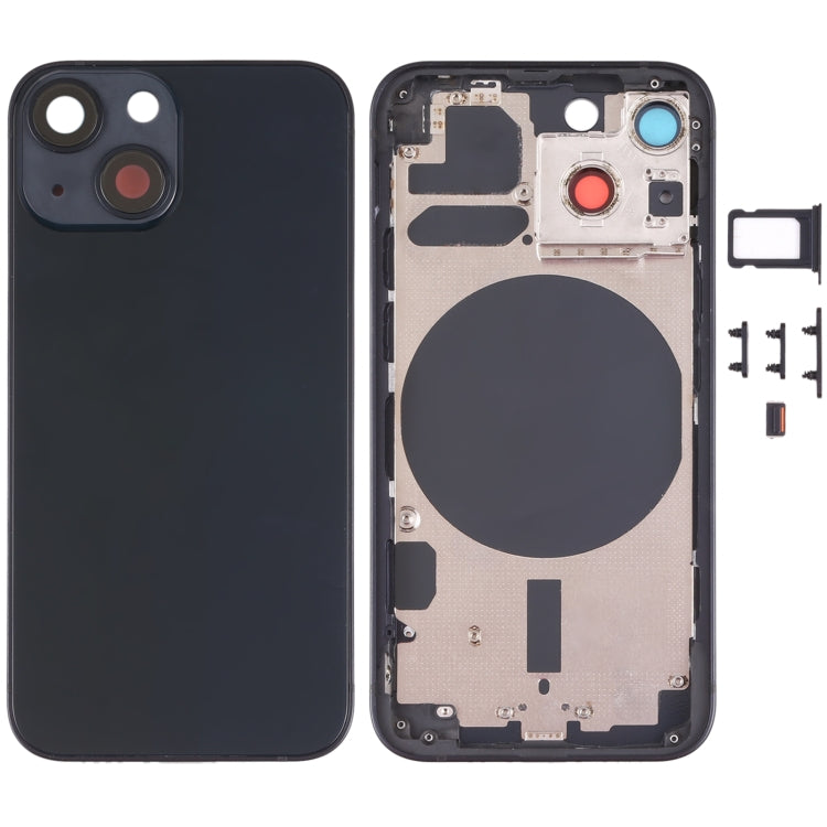 Hintere Gehäuseabdeckung mit SIM-Kartenfach, Seitentasten und Kameraobjektiv für iPhone 13 Mini, For iPhone 13 Mini