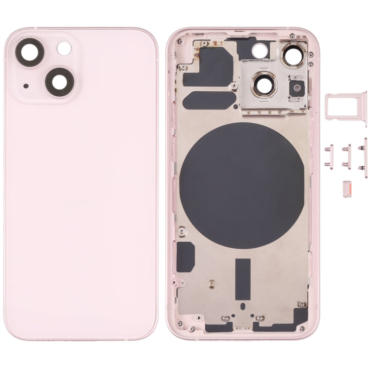 Hintere Gehäuseabdeckung mit SIM-Kartenfach, Seitentasten und Kameraobjektiv für iPhone 13 Mini, For iPhone 13 Mini