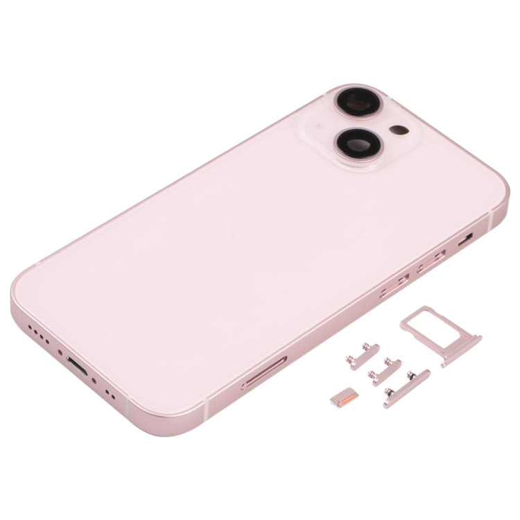 Hintere Gehäuseabdeckung mit SIM-Kartenfach, Seitentasten und Kameraobjektiv für iPhone 13 Mini, For iPhone 13 Mini