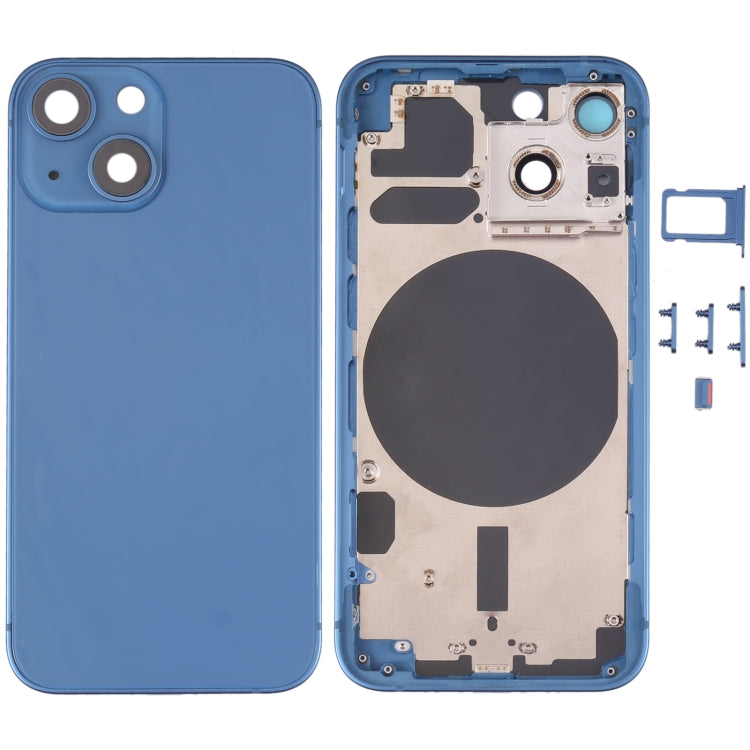 Hintere Gehäuseabdeckung mit SIM-Kartenfach, Seitentasten und Kameraobjektiv für iPhone 13 Mini, For iPhone 13 Mini