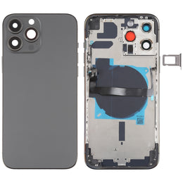 Für iPhone 13 Pro Max Akku-Rückseite mit Seitentasten, Kartenfach, Power- und Lautstärke-Flexkabel und kabellosem Lademodul, For iPhone 13 Pro Max(Assembly)