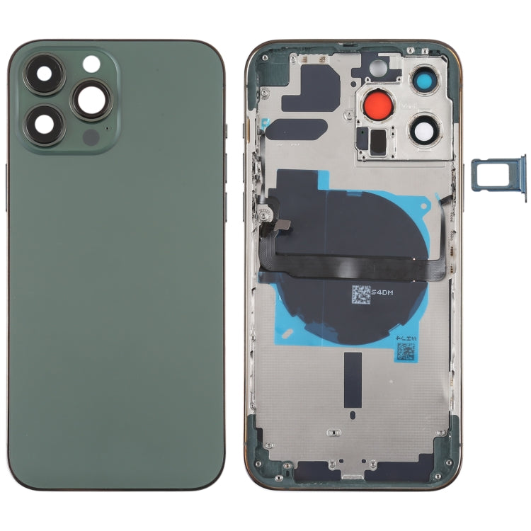Für iPhone 13 Pro Max Akku-Rückseite mit Seitentasten, Kartenfach, Power- und Lautstärke-Flexkabel und kabellosem Lademodul, For iPhone 13 Pro Max(Assembly)