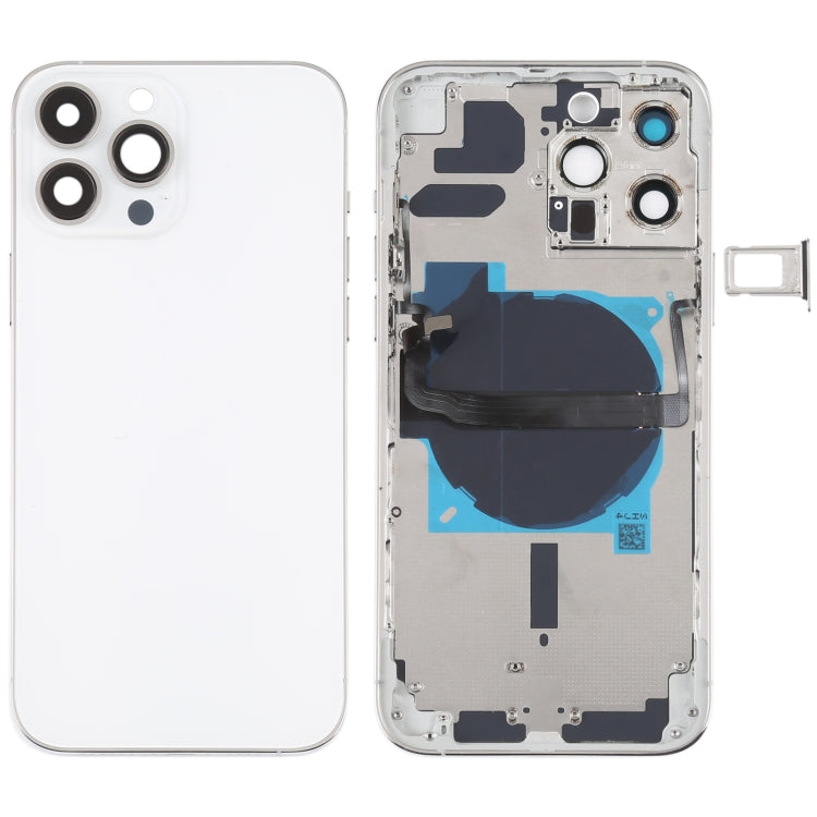 Für iPhone 13 Pro Max Akku-Rückseite mit Seitentasten, Kartenfach, Power- und Lautstärke-Flexkabel und kabellosem Lademodul, For iPhone 13 Pro Max(Assembly)