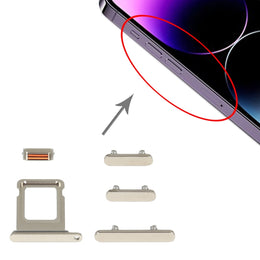 SIM-Kartenfach + Seitentasten für iPhone 14 Pro Max, For iPhone 14 Pro Max(Single card), For iPhone 14 Pro Max (Purple), For iPhone 14 Pro Max