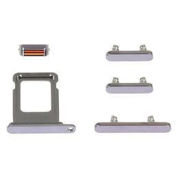 SIM-Kartenfach + Seitentasten für iPhone 14 Pro Max, For iPhone 14 Pro Max(Single card), For iPhone 14 Pro Max (Purple), For iPhone 14 Pro Max