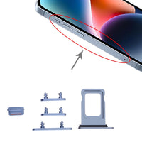 SIM-Kartenfach + SIM-Kartenfach + Seitentasten für iPhone 14, For iPhone 14