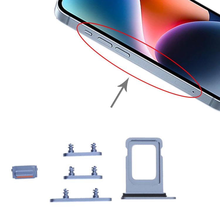 SIM-Kartenfach + SIM-Kartenfach + Seitentasten für iPhone 14, For iPhone 14