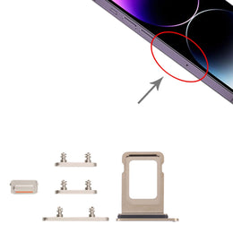 SIM-Kartenfach + SIM-Kartenfach + Seitentasten für iPhone 14 Pro Max, For iPhone 14 Pro Max