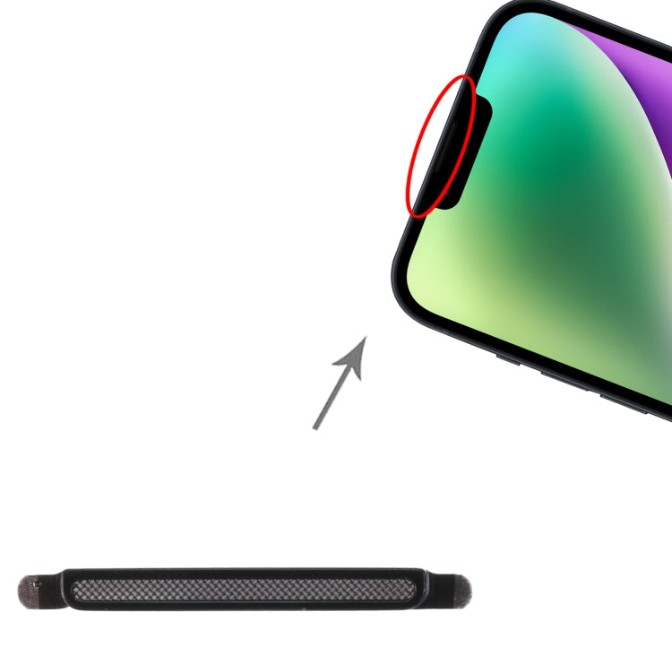 10 Stück Ohrhörer-Empfänger-Netzabdeckungen für iPhone 14/14 Plus, For iPhone 14 / 14 Plus