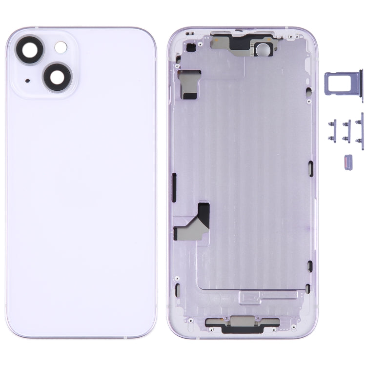 Für iPhone 14 Akku-Rückseite mit Mittelrahmen/Seitentasten, For iPhone 14 (with Middle Frame)