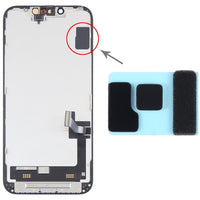 100/Set schwarzer LCD-Klebeaufkleber für iPhone 14/14 Plus