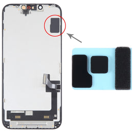 100/Set schwarzer LCD-Klebeaufkleber für iPhone 14/14 Plus