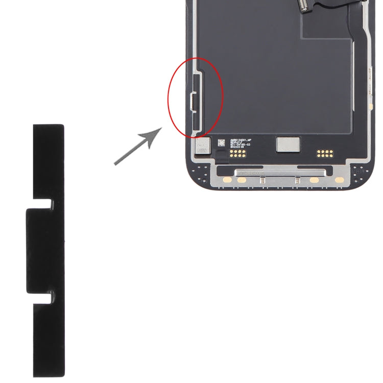 100/Set LCD-Halterung seitliche selbstklebende Aufkleber für iPhone 14 Pro Max / 14 Pro