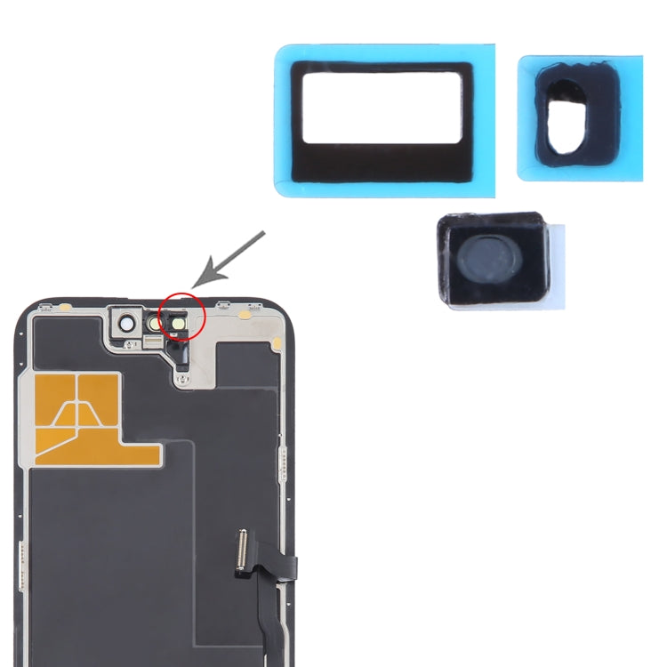 100/Set Sensorrückseiten-Klebeaufkleber für iPhone 14 Pro Max / 14 Pro