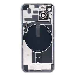 Für iPhone 14 Glas-Akku-Rückabdeckung mit Blitzhalterung + kabellosem Lademodul, For iPhone 14