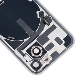 Für iPhone 14 Glas-Akku-Rückabdeckung mit Blitzhalterung + kabellosem Lademodul, For iPhone 14