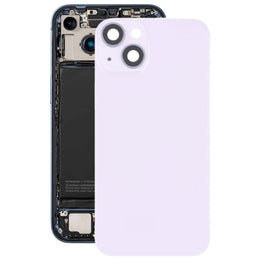 Für iPhone 14 Glas-Akku-Rückabdeckung mit Blitzhalterung + kabellosem Lademodul, For iPhone 14