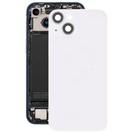 Für iPhone 14 Glas-Akku-Rückabdeckung mit Blitzhalterung + kabellosem Lademodul, For iPhone 14