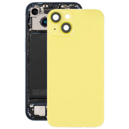 Für iPhone 14 Glas-Akku-Rückabdeckung mit Blitzhalterung + kabellosem Lademodul, For iPhone 14