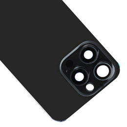 Für iPhone 15 Pro Glas-Akku-Rückabdeckung mit Blitzhalterung + kabellosem Lademodul, For iPhone 15 Pro