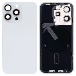 Für iPhone 15 Pro Glas-Akku-Rückabdeckung mit Blitzhalterung + kabellosem Lademodul, For iPhone 15 Pro